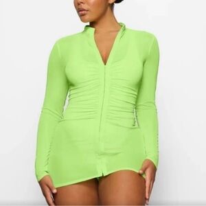 SKIMS Neon Green Swim Coverup